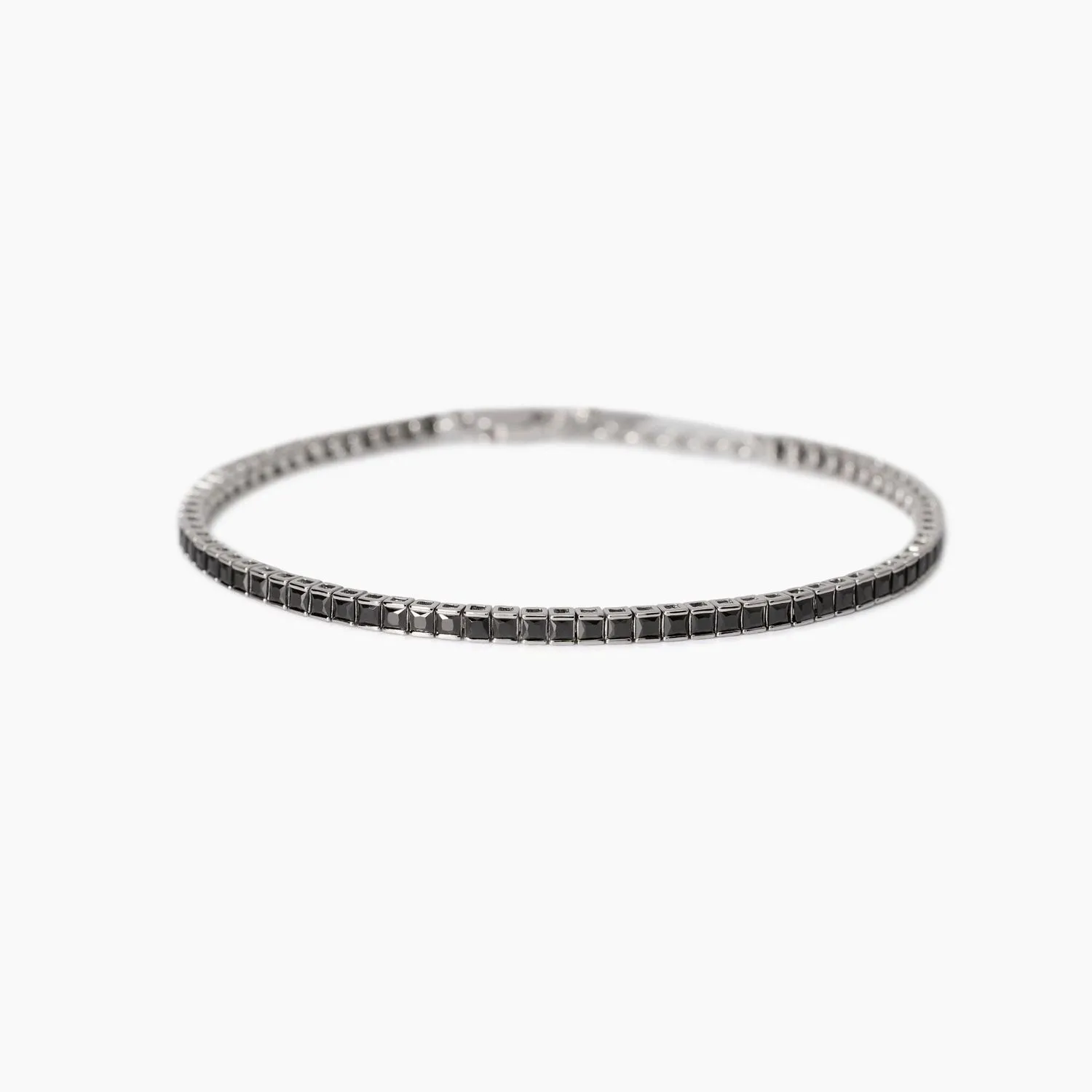 Bracciale tennis uomo con zirconi neri Tennis Club Mabina
