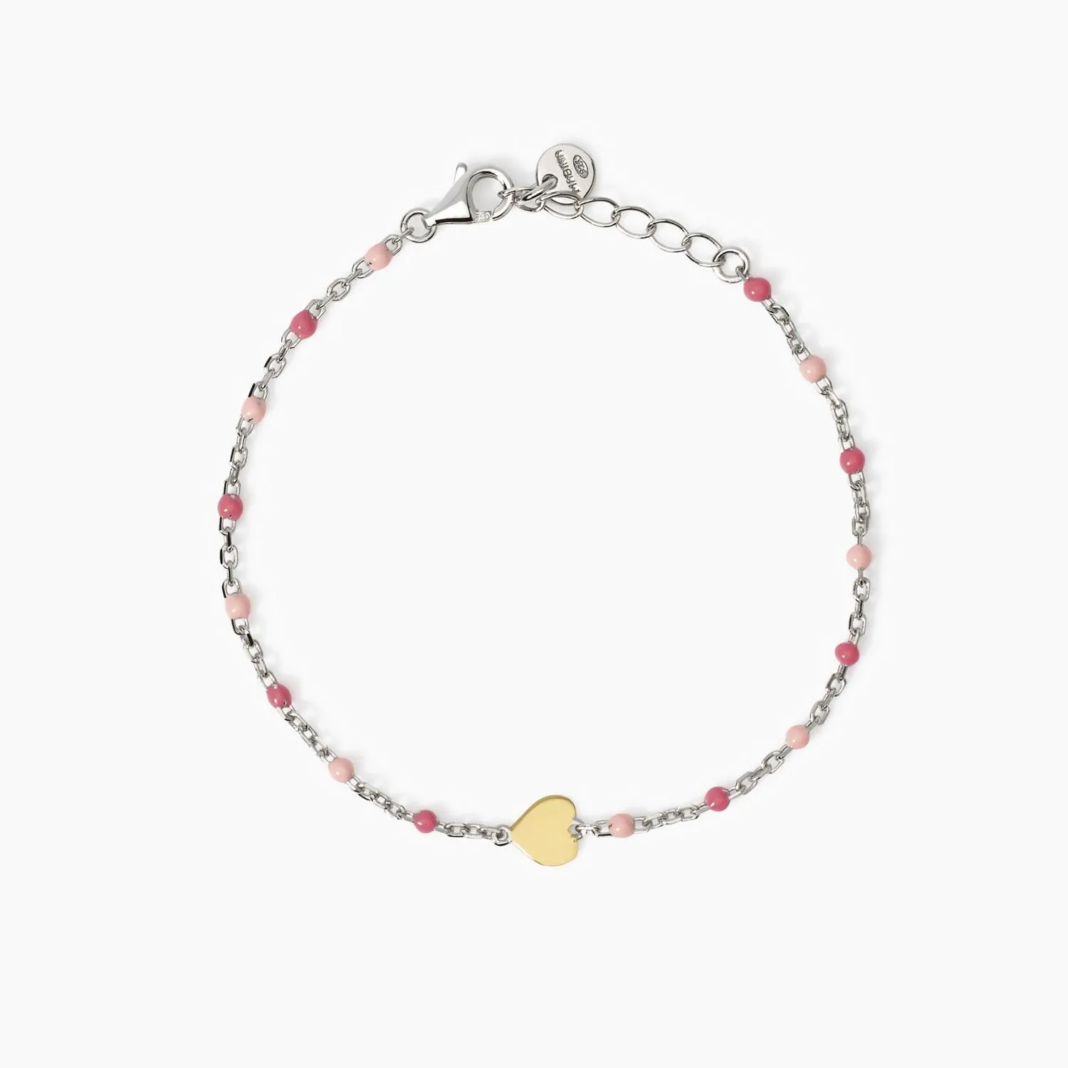 Bracciale multicolor con cuore oro 9K Mon Amour Mabina