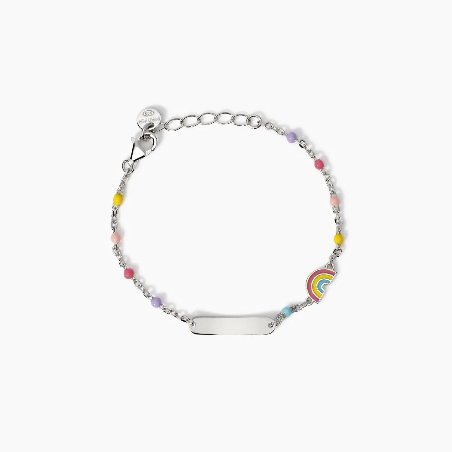 Bracciale personalizzabile con arcobaleno Rainbow-Tag Mabina