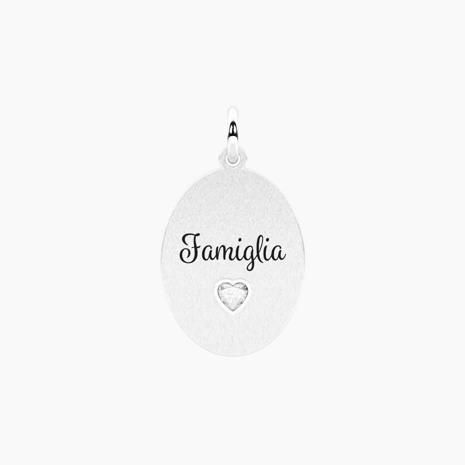 Ciondolo tondo con frase familia Kidult