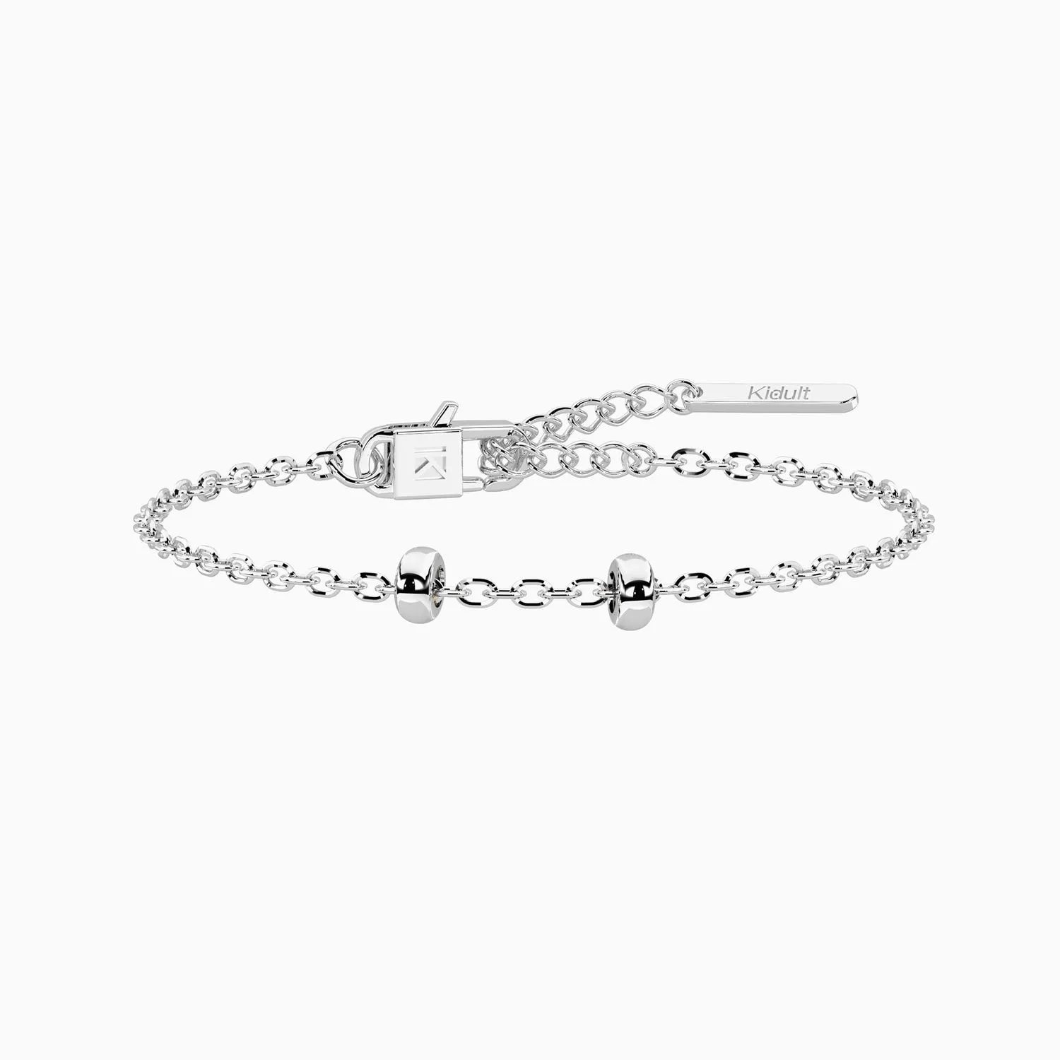 Bracciale regolabile con catena forzatina diamantata Kidult