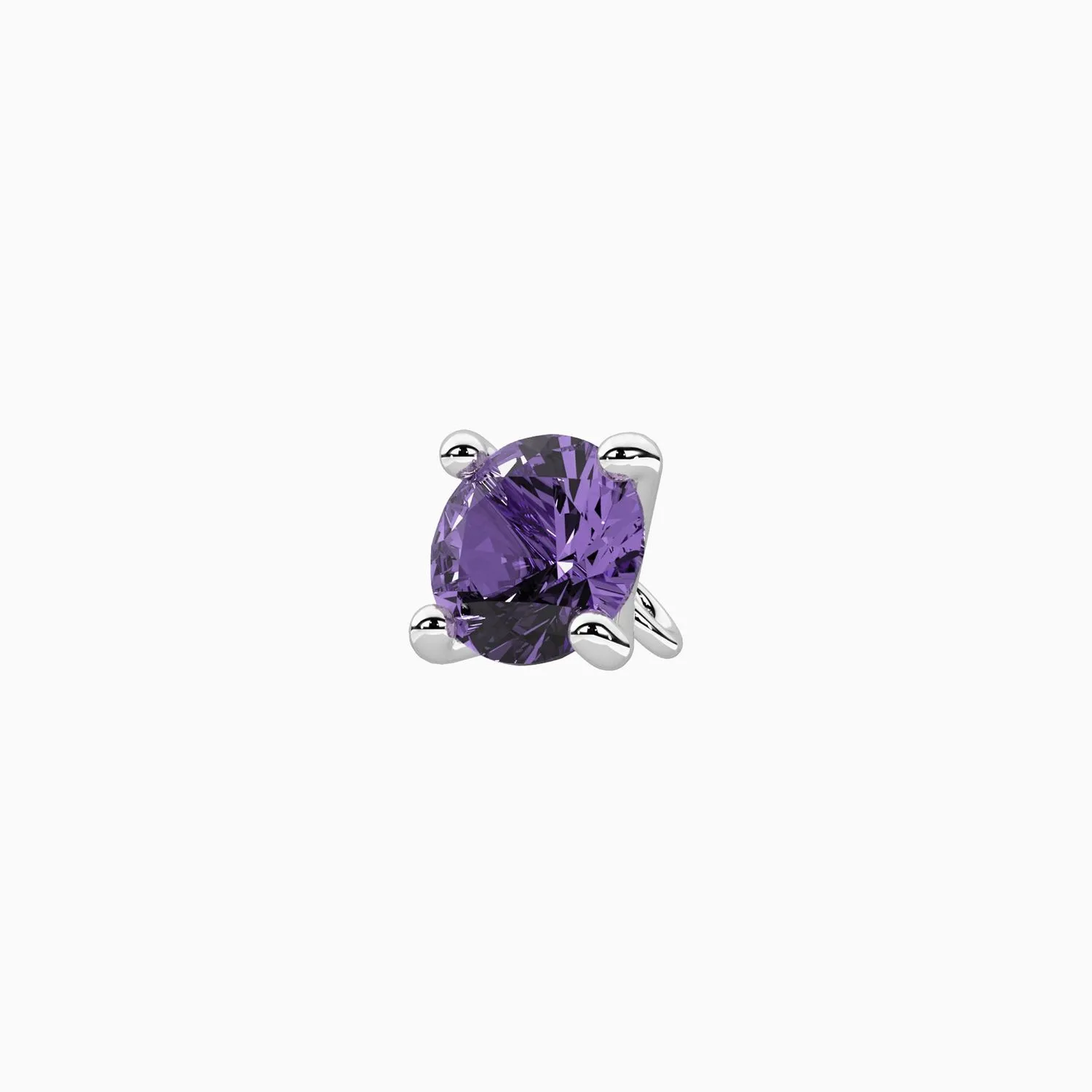 Ciondolo con zircone viola taglio diamante Kidult