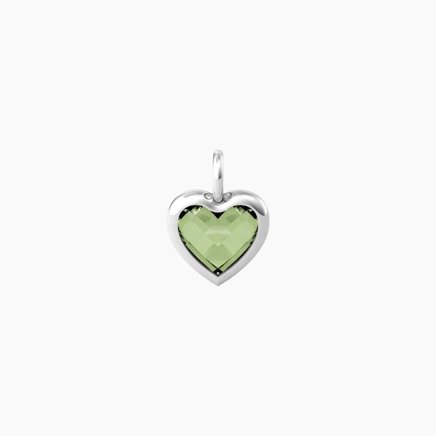 Ciondolo a forma di cuore in glass verde Kidult