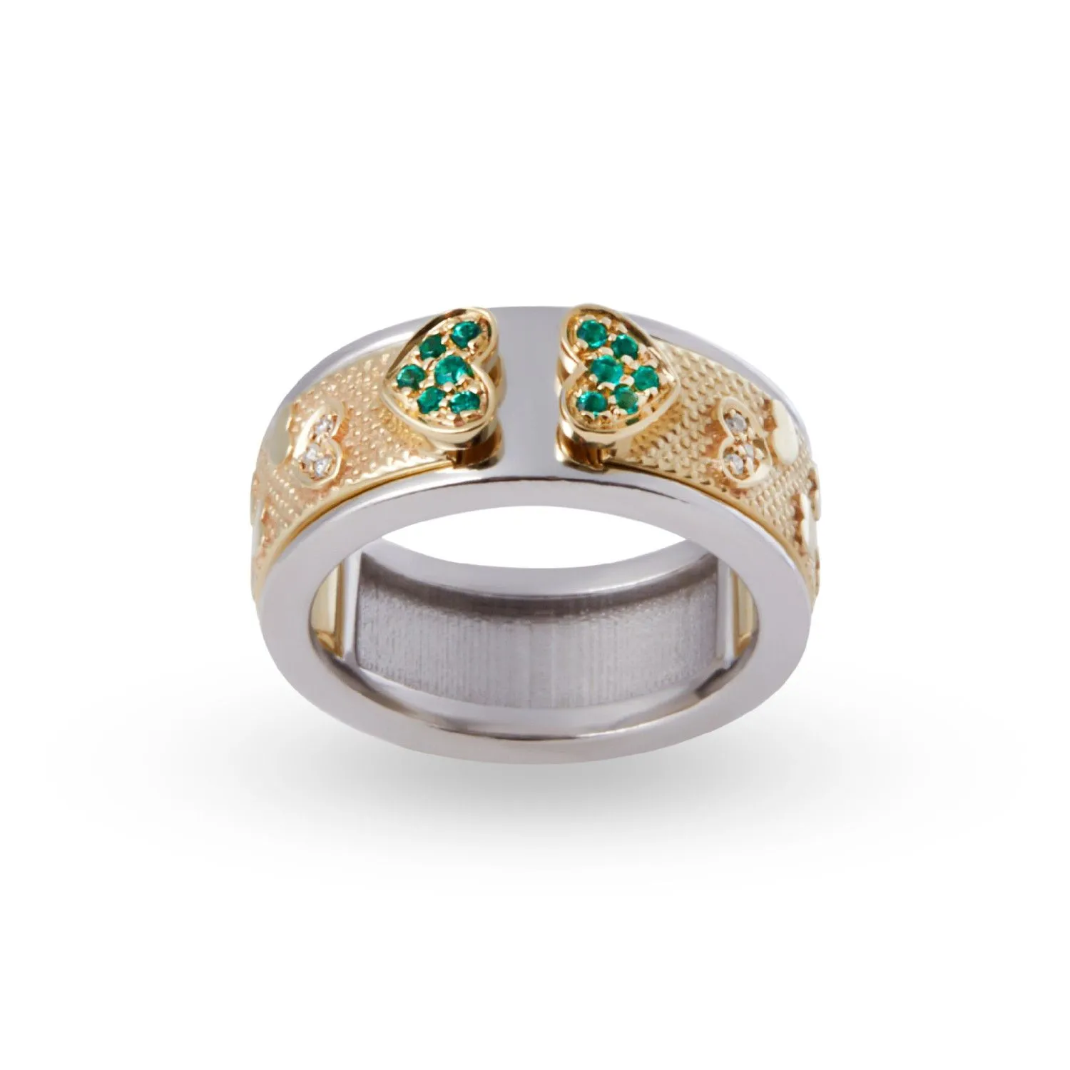 Anello 'Scrigno' oro e smeraldi- Gerardo Sacco