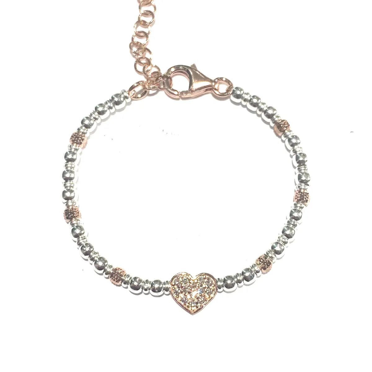 BRACCIALE BABY PEPITE E CUORE