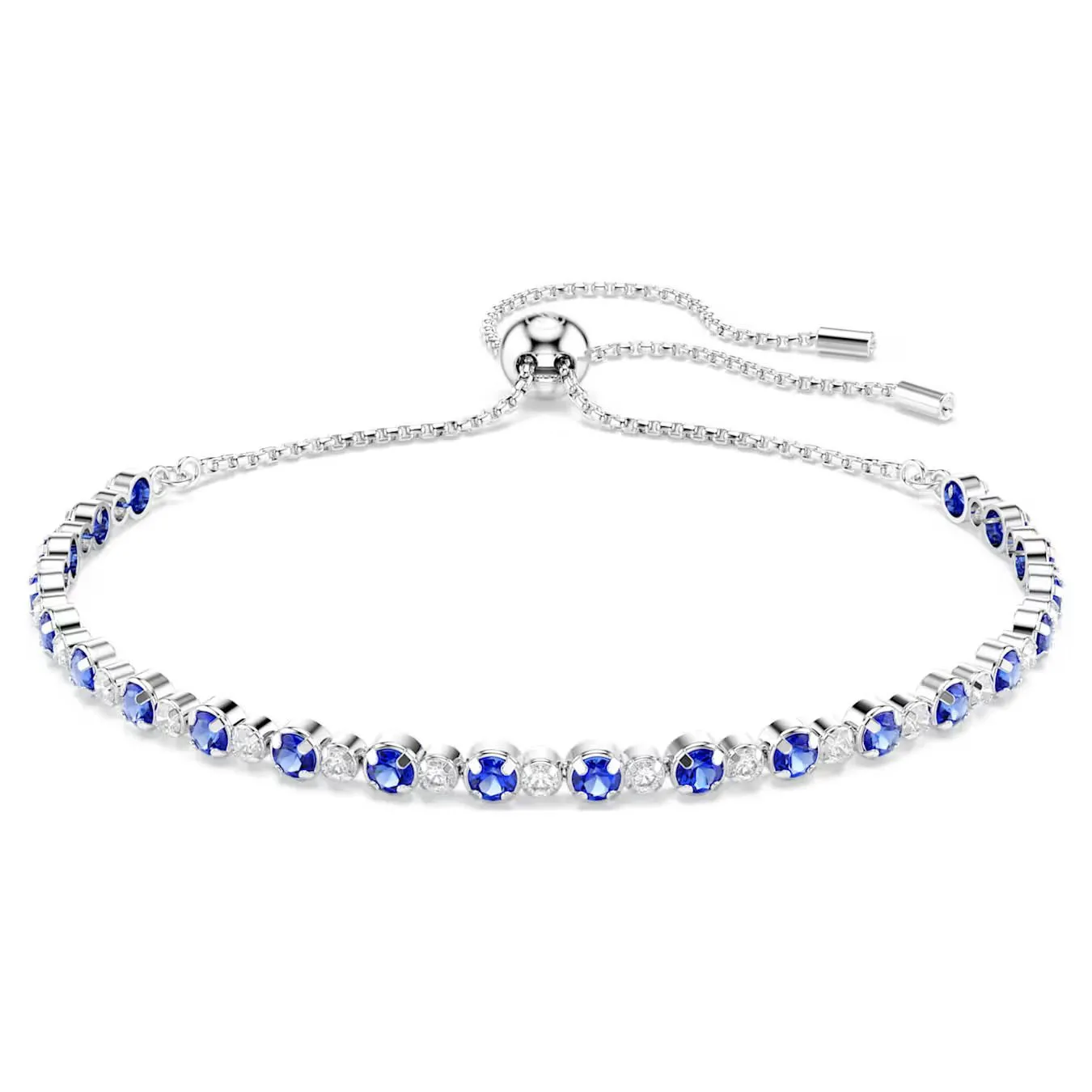 Bracciale Tennis Matrix Tagli arrotondati misti Blu Swarovski