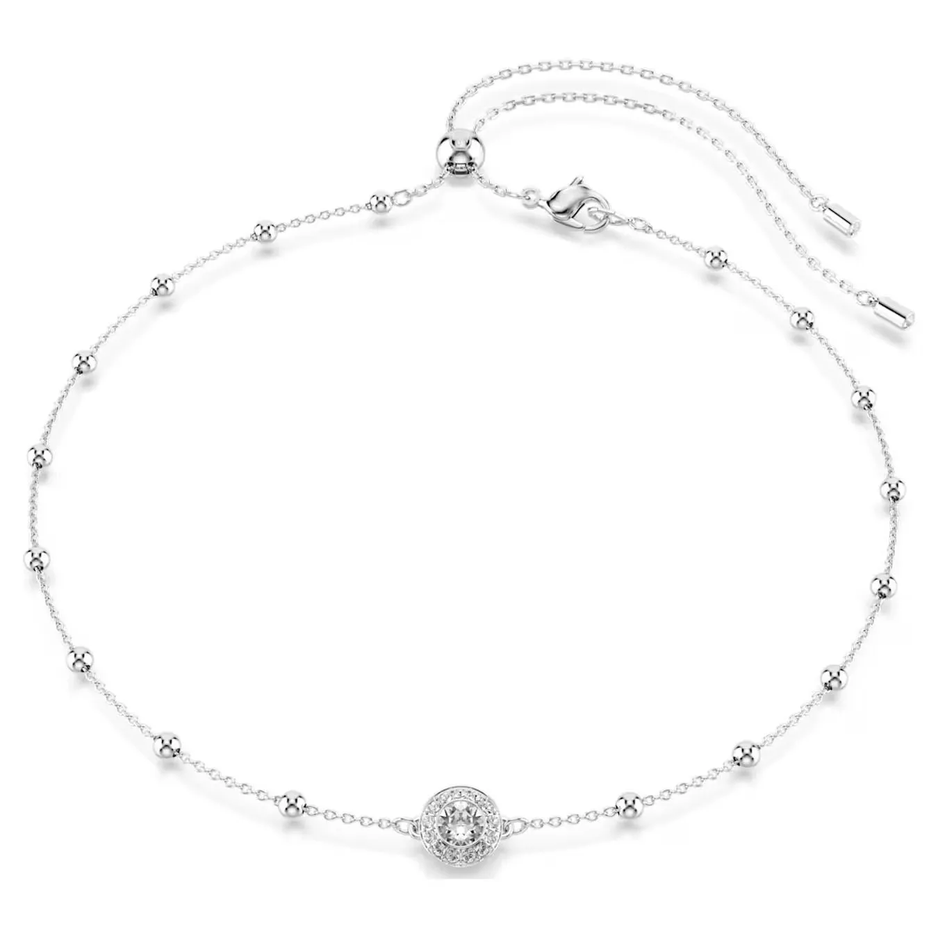 Collana Una Angelic Taglio Round, Bianca  Swarovski