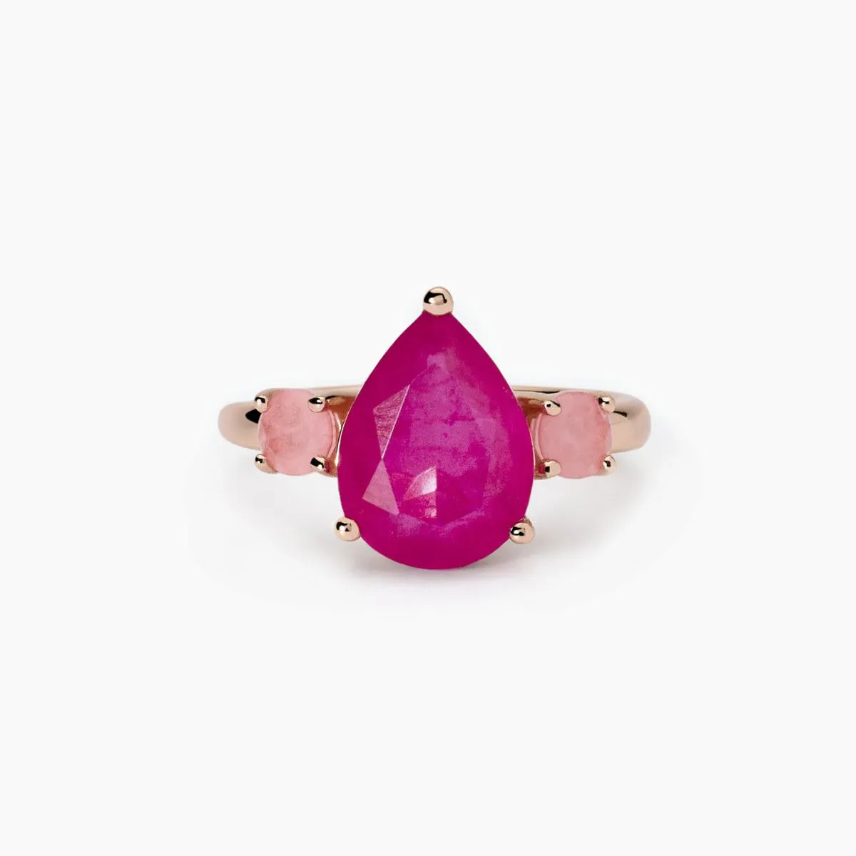 Anello Mabina donna Santorini Goccia rosso amaranto