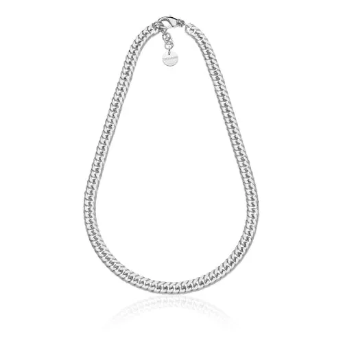 Collana grumetta doppia argentata