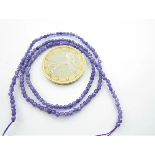 pietre dure ametista sfaccettata di 1° scelta 2 mm 1 filo