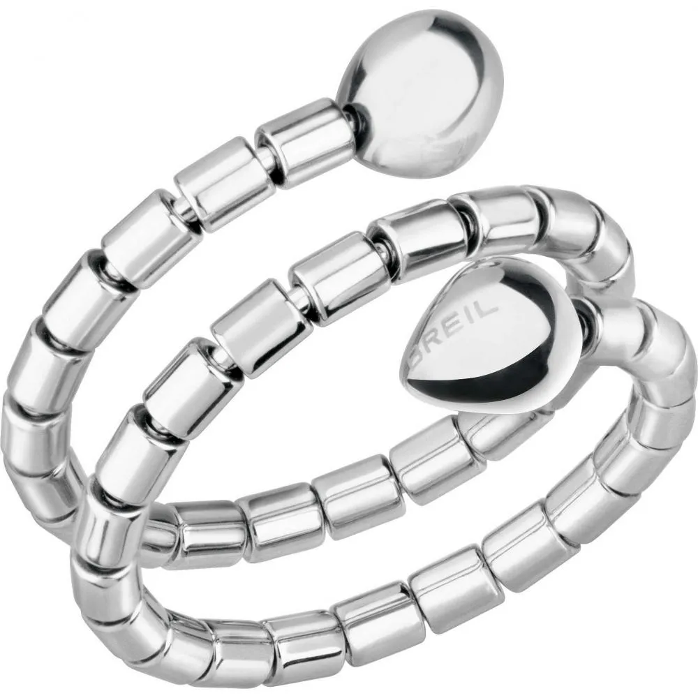 Anello Donna BREIL ROYAL TJ1846 Acciaio Misura 16 Elastico Doppio Giro