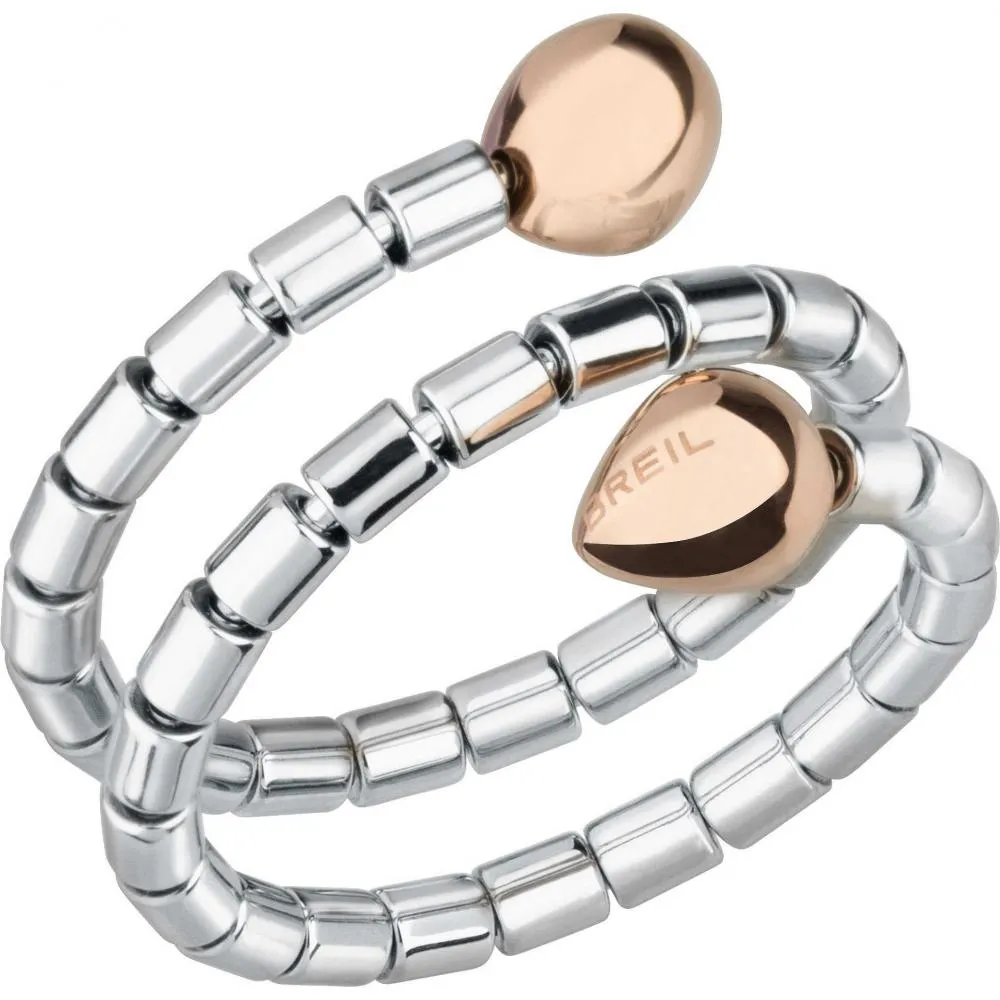 Anello Donna BREIL ROYAL TJ1849 Acciaio Rosè Misura 16 Elastico Doppio Giro