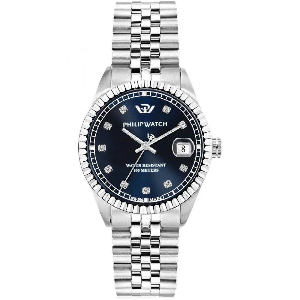 Orologio Donna PHILIP WATCH CARIBE R8253597536 Acciaio Blu Diamanti SWISS MADE