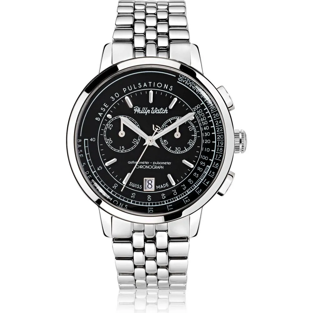 Orologio Uomo PHILIP WATCH GRAND ARCHIVE 1940 R8273698001 Chrono Acciaio Nero