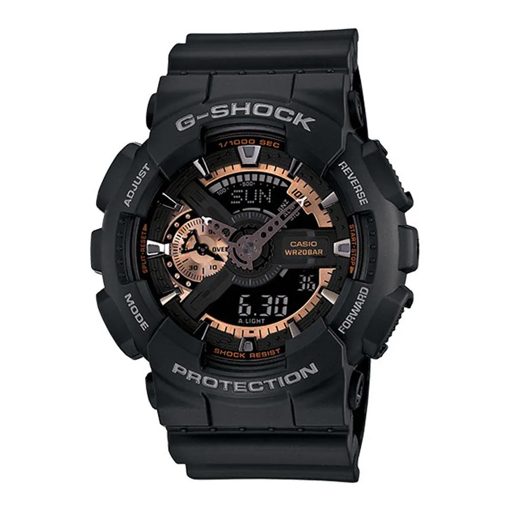 Orologio CASIO G-SHOCK GA-110RG-1ADR Silicone Nero Rosè Anadigit Sub 200mt NEW