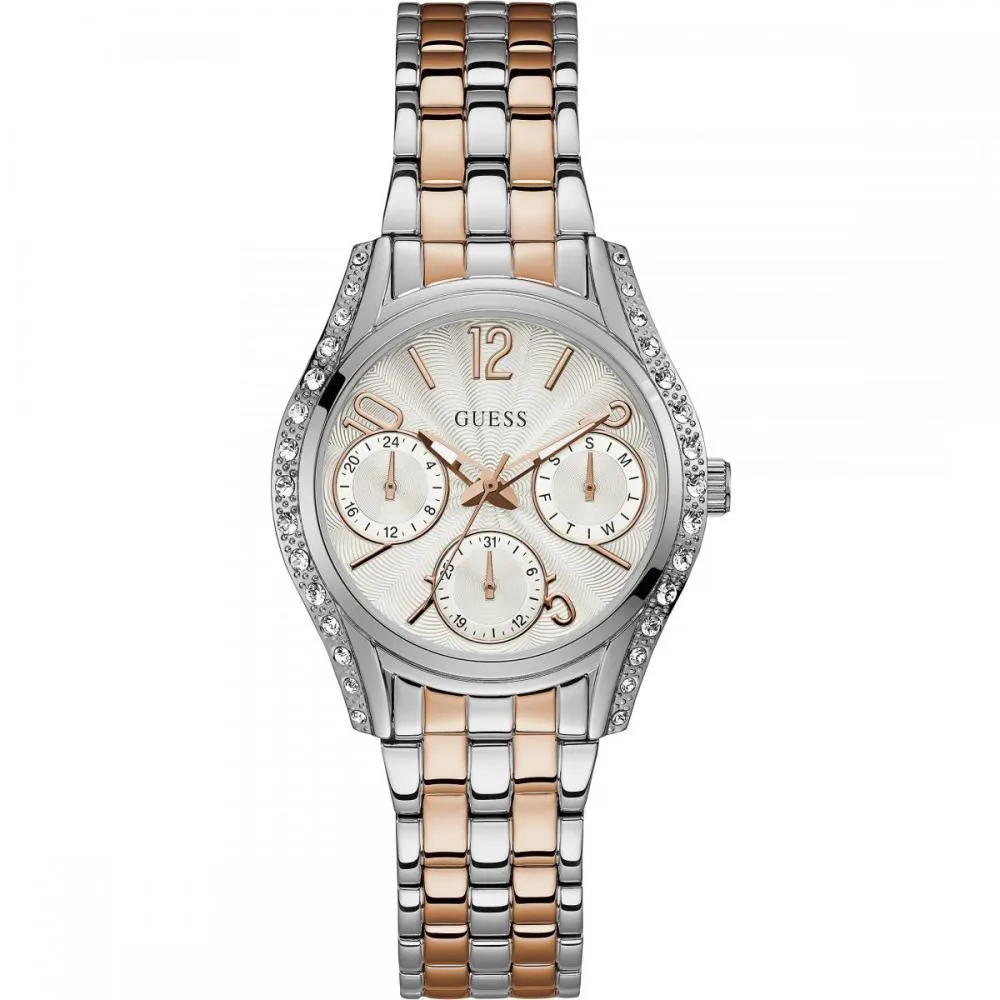 Orologio Donna GUESS W1020L3 Multifunzione Acciaio Bicolor Rosè Swarovski