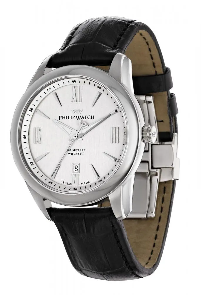 Orologio Uomo PHILIP WATCH SEAHORSE R8251196002 Pelle Nero SWISS MADE