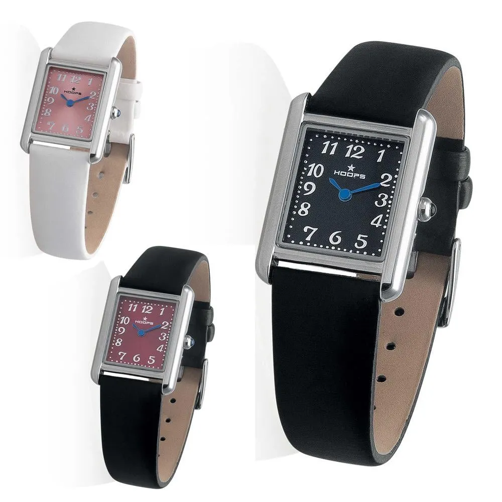 Orologio Donna HOOPS PRESTIGE 2566L Vintage Vera Pelle Nero Bianco Marrone