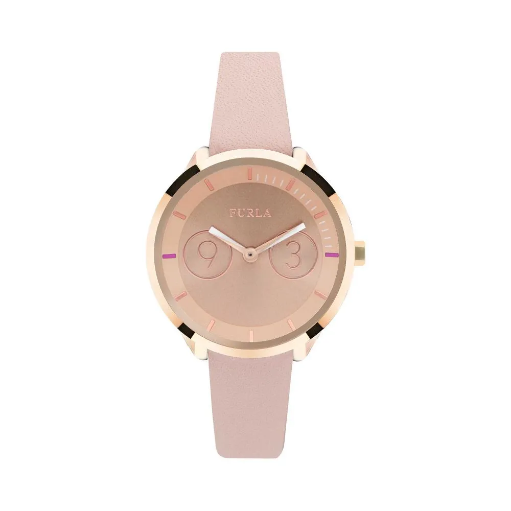 Orologio Donna FURLA METROPOLIS R4251102511 Vera Pelle Rosè Rosa Slim