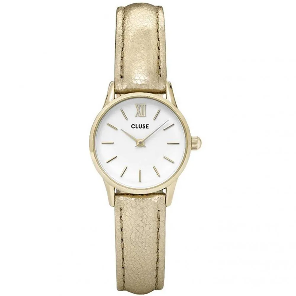 Orologio Donna CLUSE LA VEDETTE CL50019 Vera Pelle Gold Dorato Bianco