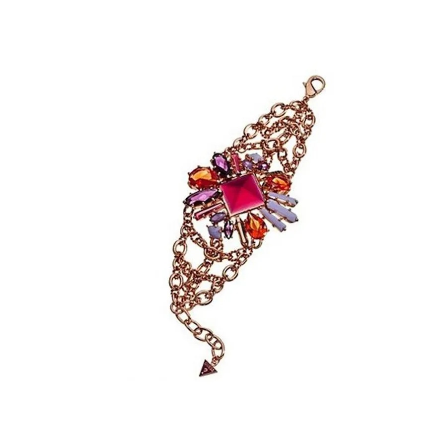 Bracciale Donna GUESS UBB91306 Acciaio Rosè Swarovski Pietre Colorate