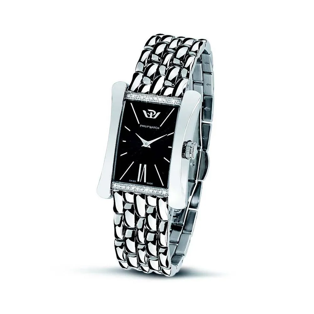 Orologio Donna PHILIP WATCH FELLINI R8253185001 Acciaio Nero Diamanti SWISS MADE