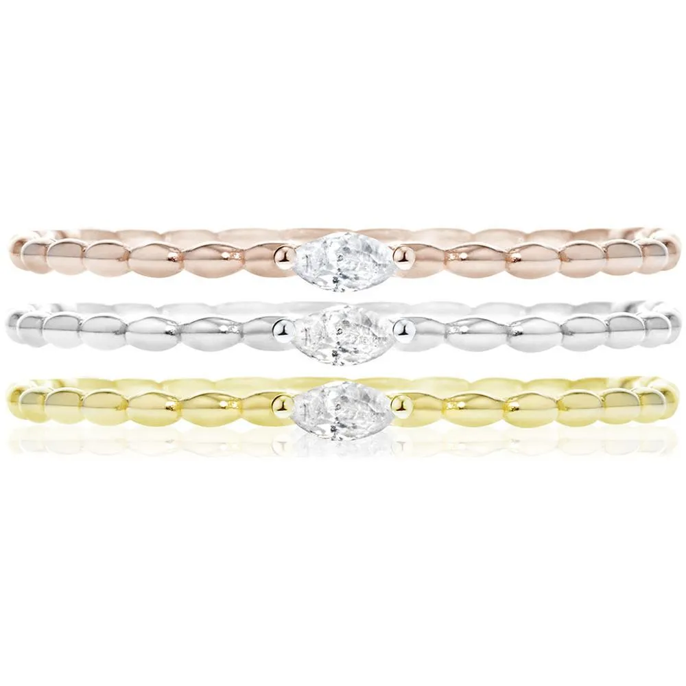 Tris di Anelli Donna MORELLATO 1930 SAHA150 Argento 925% Gold Rosè 3 Misure