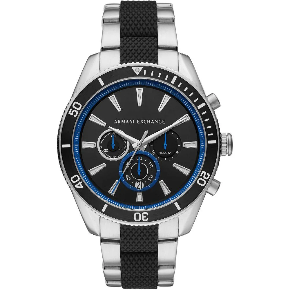 Orologio Uomo ARMANI EXCHANGE ENZO AX1831 Chrono Bracciale Acciaio Nero