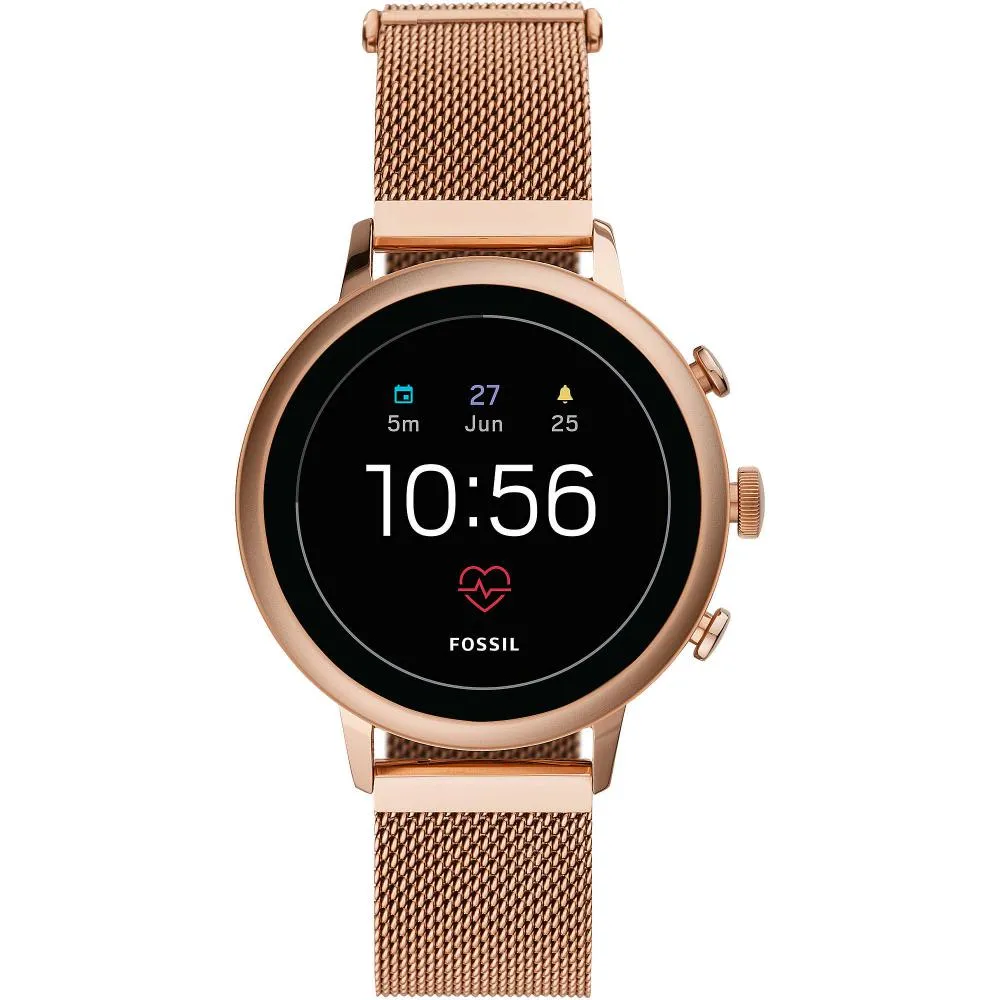 Smartwatch Donna FOSSIL VENTURE HR FTW6031 Acciaio Rosè Mesh Touchscreen
