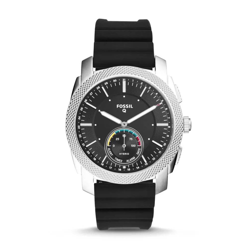 Hybrid Smartwatch Uomo FOSSIL Q MACHINE FTW1164 Silicone Nero