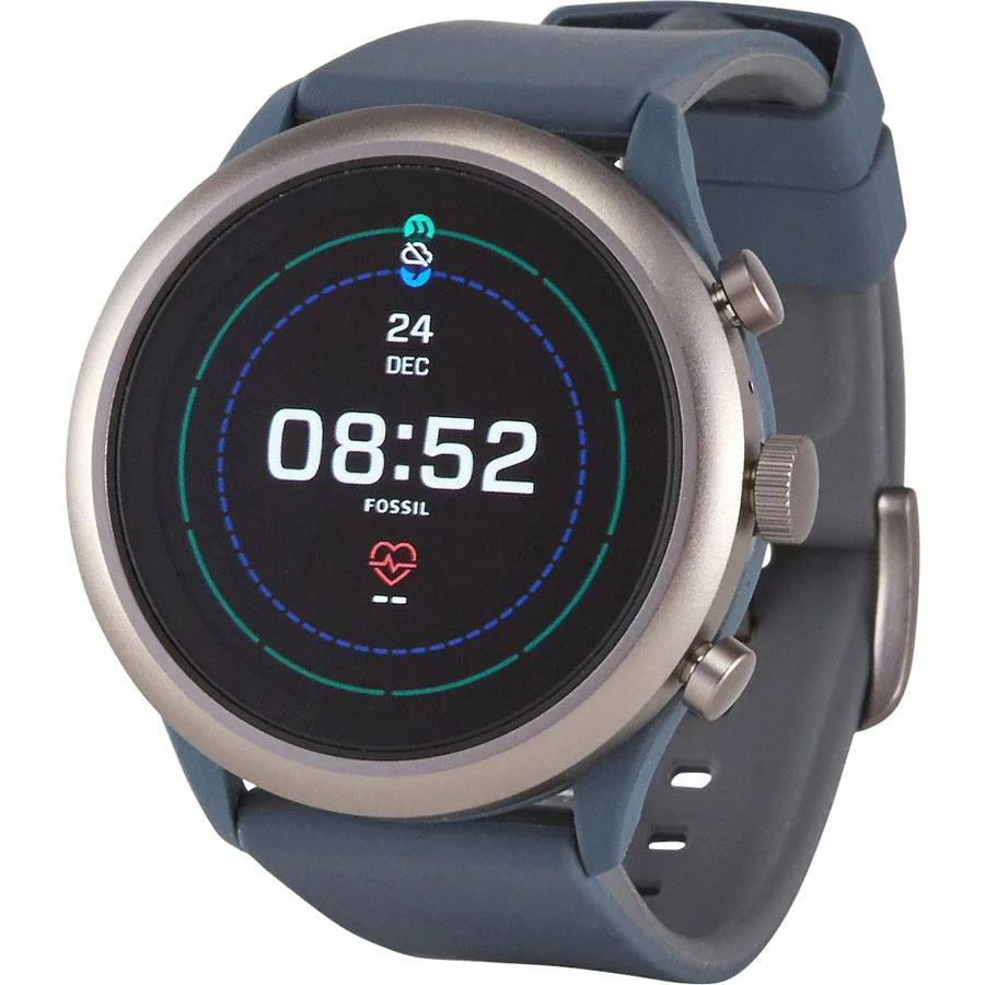 Smartwatch FOSSIL SPORT HR FTW4021 Silicone Blu Grigio Touchscreen