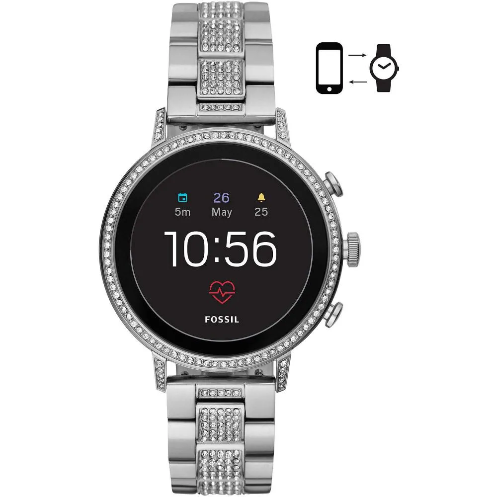 Smartwatch Donna FOSSIL Q VENTURE FTW6013 Acciaio Touchscreen Swarovski GEN 4