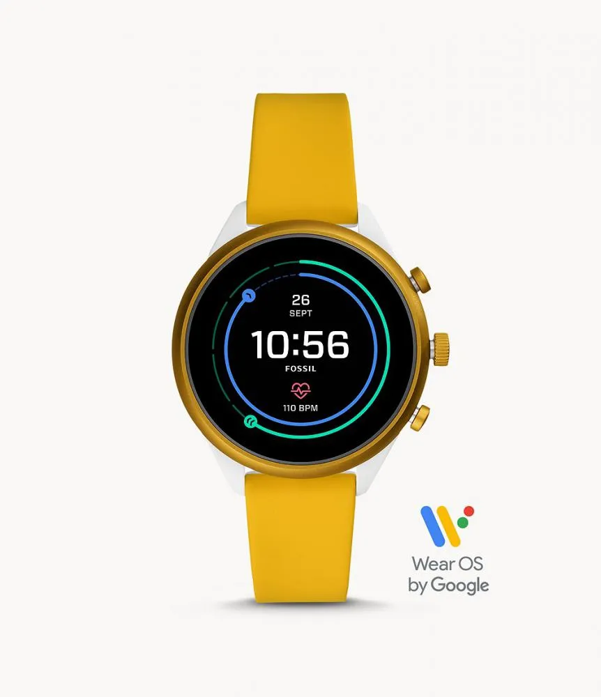 Smartwatch Donna FOSSIL SPORT FTW6053 Silicone Giallo Touchscreen