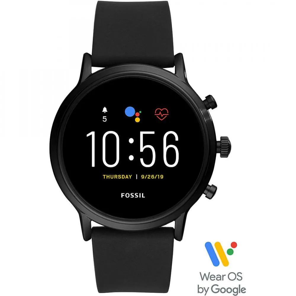Smartwatch Uomo FOSSIL THE CARLYLE FTW4025 Silicone Nero Touchscreen GEN 5