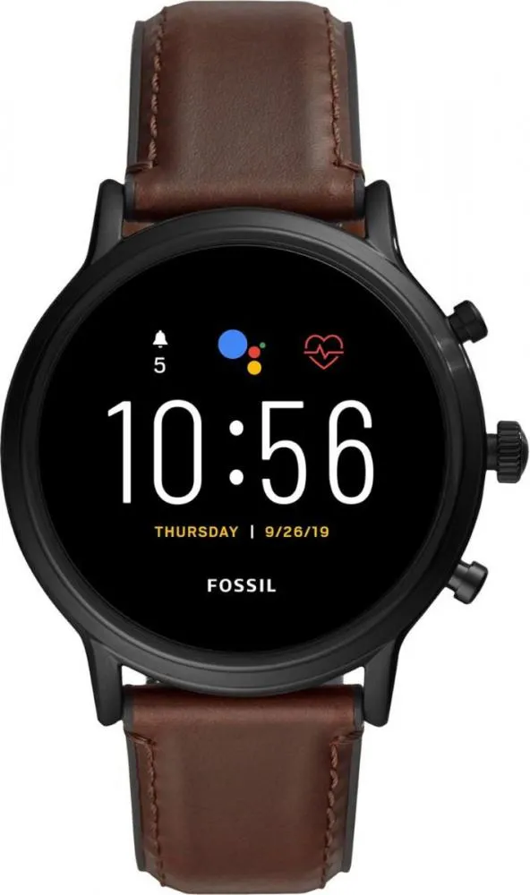 Smartwatch Uomo FOSSIL THE CARLYLE FTW4026 Pelle Marrone Nero Touchscreen GEN 5