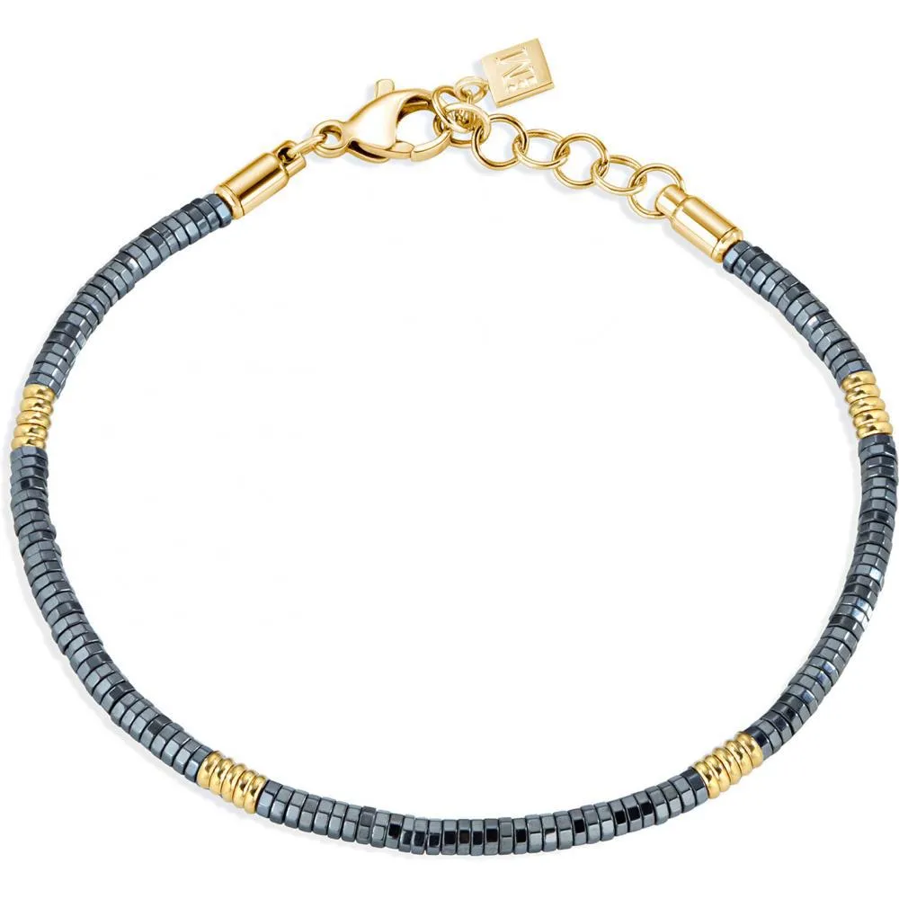 Bracciale Uomo MORELLATO STILE SAGH06 Acciaio Ematite Nero Gold Dorato