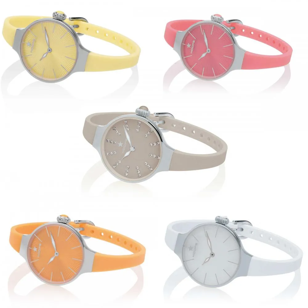 Orologio Donna HOOPS NOUVEAU CHERIE 2583L-S Silicone Colorato Lady NEW