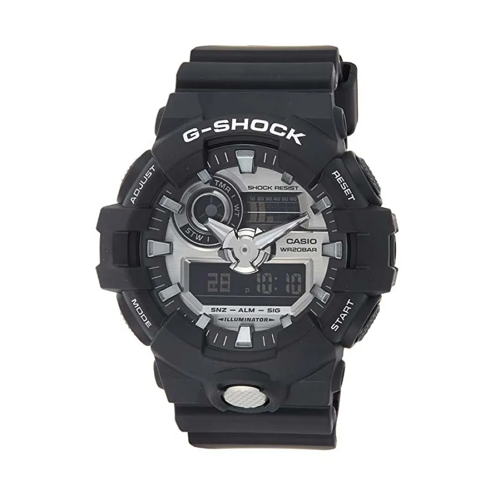 Orologio CASIO G-SHOCK GA-710-1ADR Silicone Nero Silver Sub 200mt NEW