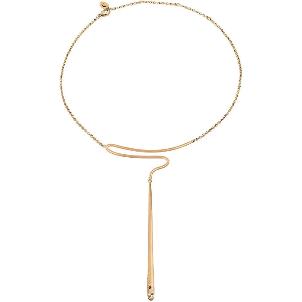 Collana Donna BREIL ILLUSION TJ2701 Acciaio Inossidabile Gold Dorato Swarovski