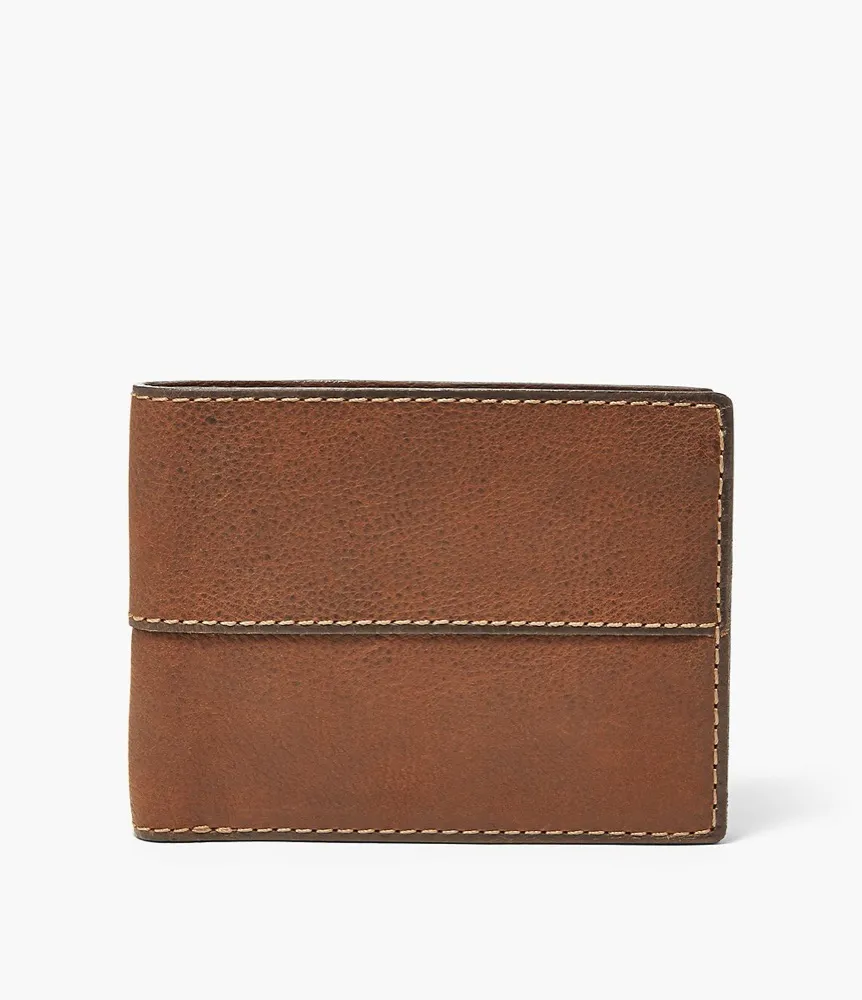 Portafoglio Uomo FOSSIL ETHAN SML1067210 Pelle Marrone