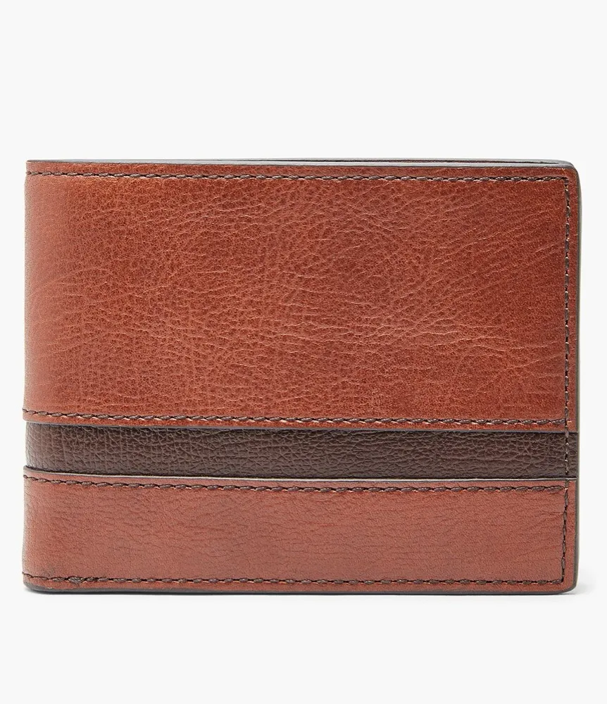 Portafoglio Uomo FOSSIL RFID EASTON SML1435914 Pelle Marrone