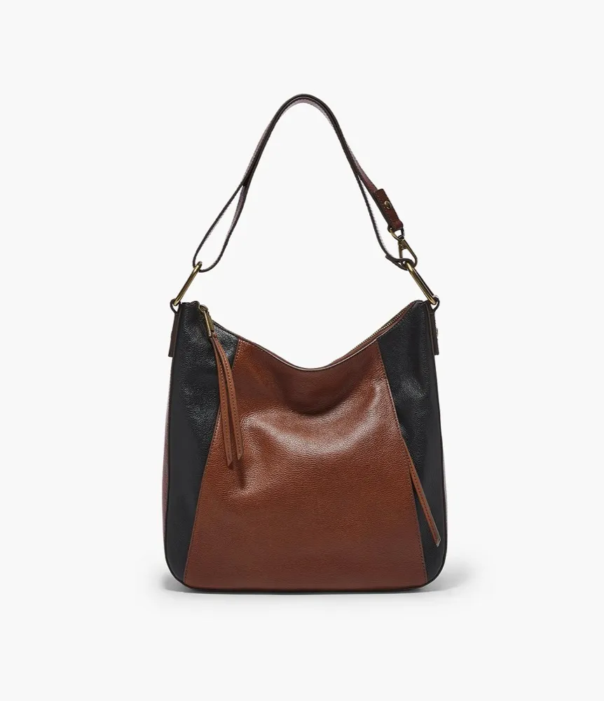 Borsa Donna FOSSIL TALIA HOBO SHB2717914 Pelle Marrone Nero