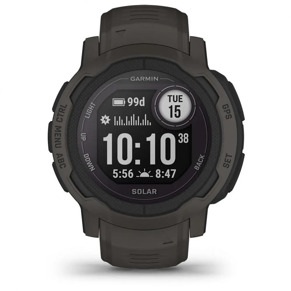 Garmin INSTINCT 2 SOLAR Silicone Nero GPS Smartwatch 45mm 010-02627-00