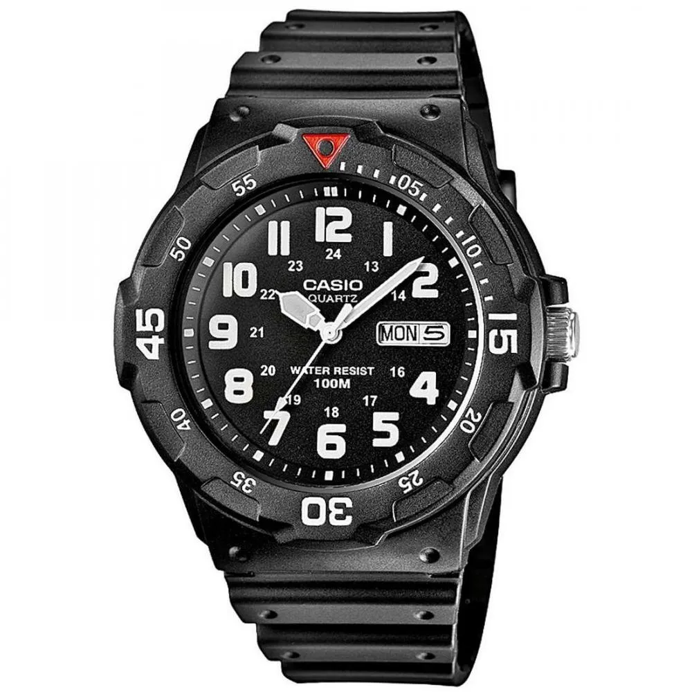 Orologio Uomo CASIO MRW-200H-1BVDF Silicone Nero Black Sub100mt