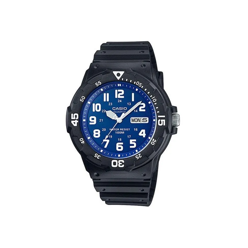 Orologio Uomo CASIO MRW-200H-2B2VDF Silicone Nero Blu Sub100mt