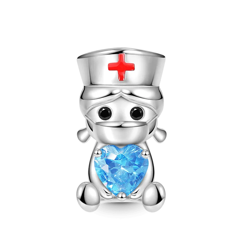 Gnoce Charm Infermiera Abbraccia la Pietra Cuore Regalo Perfetto