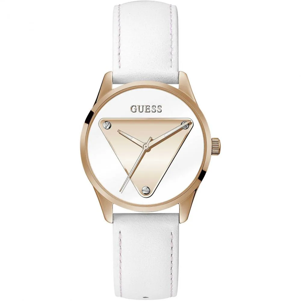 Orologio Donna GUESS EMBLEM GW0399L2 Vera Pelle Bianco Rosè
