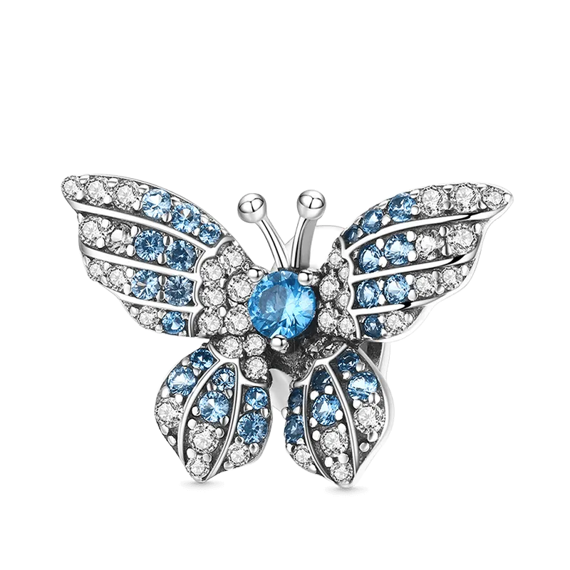 Stopper Farfalla Morfo in Argento S925 Per Bracciale da Donna