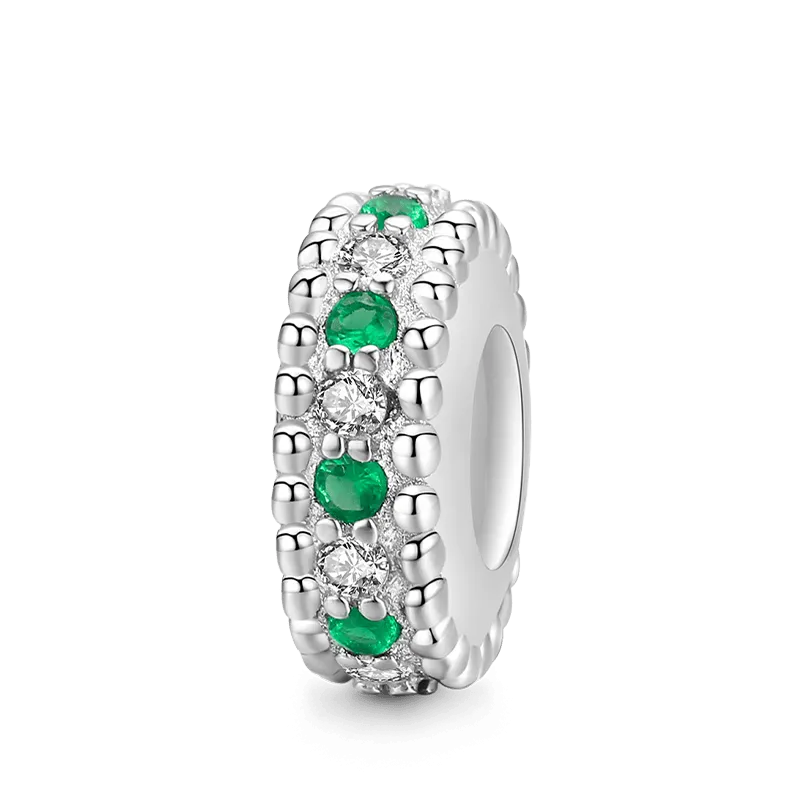 Stopper Elegante In Argento S925 con Pietre Per Bracciale da Donna