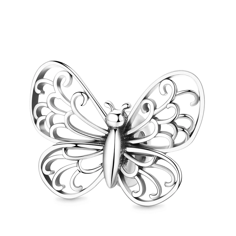 Stopper Affascinante Farfalla In Argento S925 Per Bracciale da Donna